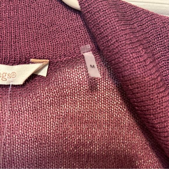 Soft Surroundings Plum Purple Burgundy Duster Cardigan Light Weight Size Medium - Picture 7 of 9